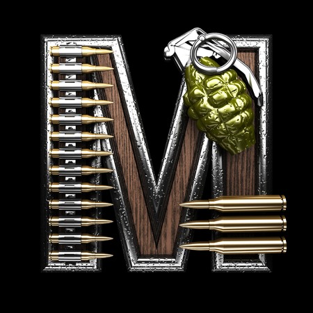 m military letter. 3D illustrationの写真素材