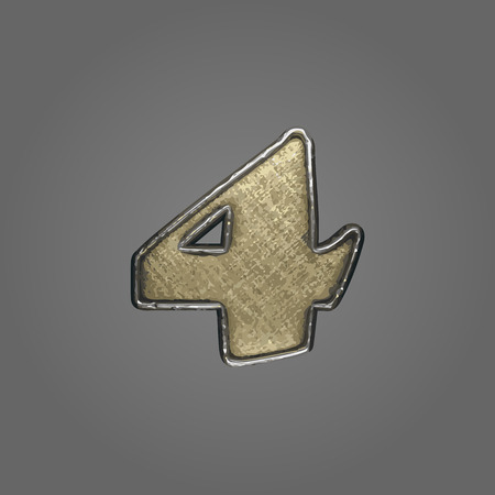 4 vector fabric letterのイラスト素材