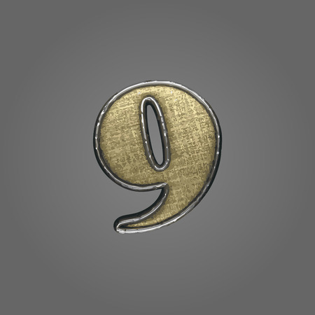 9 vector fabric letterのイラスト素材