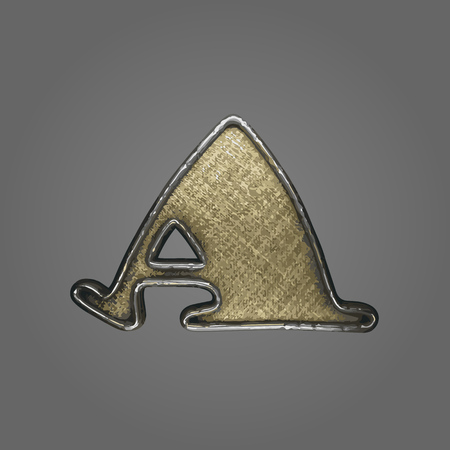 a vector fabric letterのイラスト素材