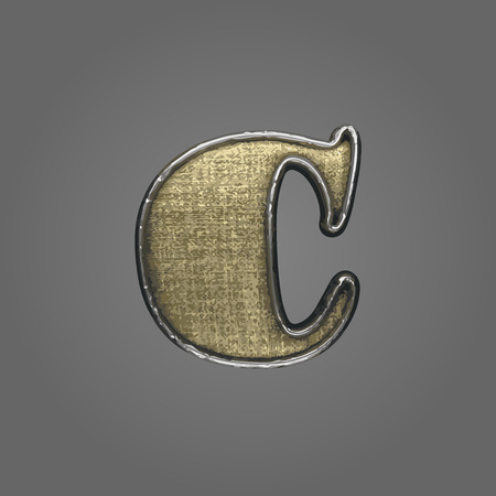 c vector fabric letterのイラスト素材