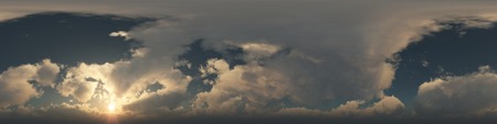 360 degree seamless panorama of clouds on blue skyの写真素材