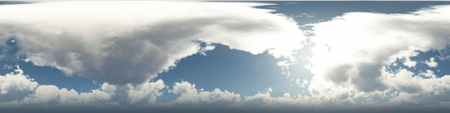360 degree seamless panorama of clouds on blue skyの写真素材