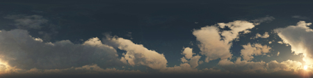 360 degree seamless panorama of clouds on blue skyの写真素材