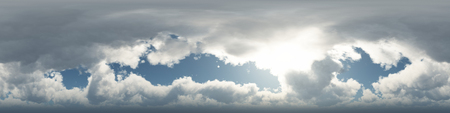 360 degree seamless panorama of clouds on blue skyの写真素材