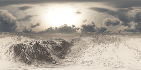 panorama of mountains. made with the one 360 degree lense camera without any seams. ready for virtual realityの写真素材