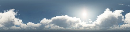 360 degree seamless panorama of clouds on blue skyの写真素材