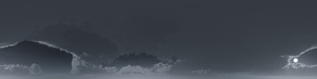 360 degree seamless panorama of clouds at nightの写真素材