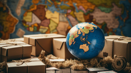 World Post Day background, copy space.の写真素材