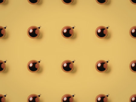 A pattern on a yellow background