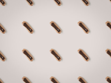 A pattern of objects on a white background