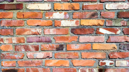 Pattern of red brick wall, Swedenの写真素材
