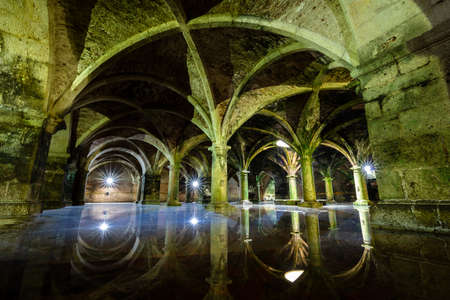 El Jadida, Morocco - December 16, 2019: Available Light photo of medieval subterranean sweetwater sanctuary water reservoir of Portoguese originのeditorial素材