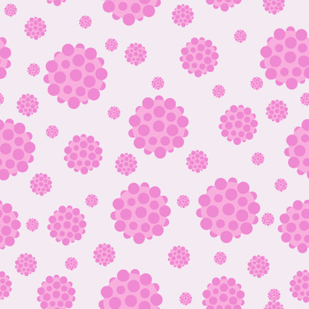Pink virus vector seamless patternのイラスト素材