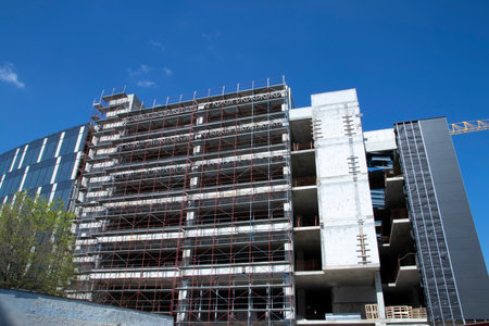 Big building under construction site