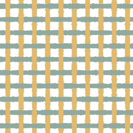 Yellow and green grid vector seamless patternのイラスト素材
