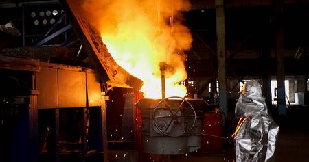 Molten metal. Aluminium foundry. Master alloys manufacturing