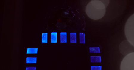 abstract background of blue light in the dark with a mirror effect