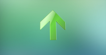 Arrow Up Green 3d Iconの写真素材