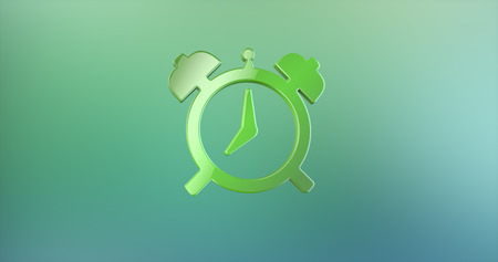 Alarm Clock Green 3d Icon