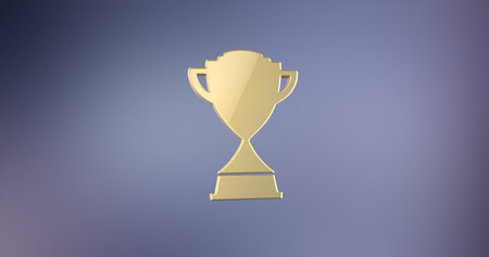 Winner Trophy Gold 3d Iconの写真素材