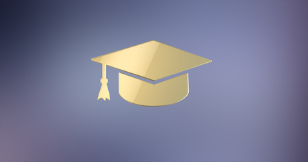 Education Gold  3d Iconの写真素材