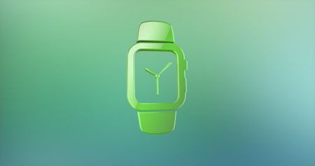 Smart Watch Green 3d Iconの写真素材