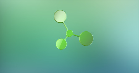 Molecule Green 3d Iconの写真素材