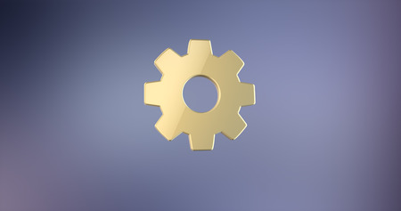 Gear Gold 3d Iconの写真素材