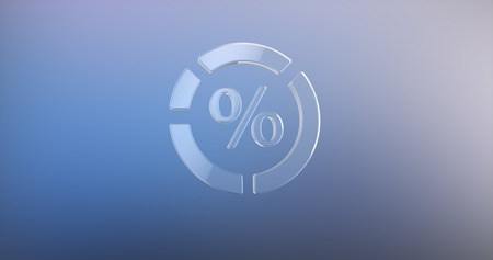 Pie Chart Glass 3d Iconの写真素材