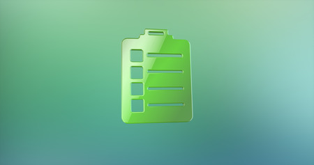 Clipboard Color 3d Icon on Gradient Backgroundの写真素材