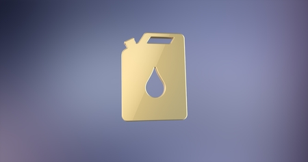 Petrol Fuel Can Gold 3d Iconの写真素材