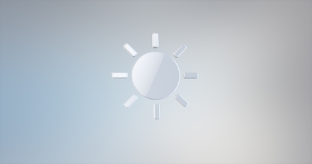 Sun Weather White 3d Iconの写真素材