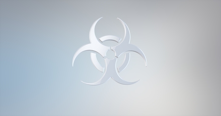 Biohazard White 3d Iconの写真素材