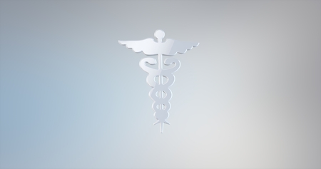 Caduceus White 3d Iconの写真素材