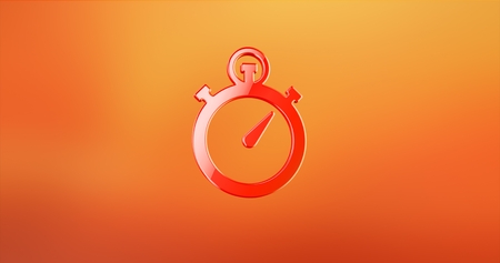 Stop Watch Red 3d Icon