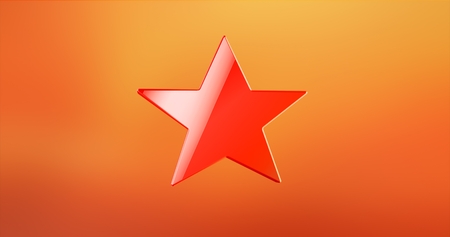 Star Red 3d Iconの写真素材
