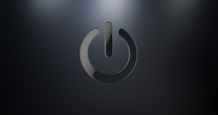 Power ON Black 3d Icon