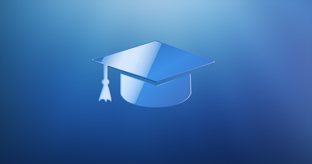 Education Blue 3d Iconの写真素材