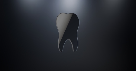 Tooth Black 3d Iconの写真素材