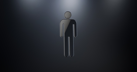 Man Black 3d Iconの写真素材