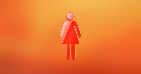 Women Red 3d Iconの写真素材