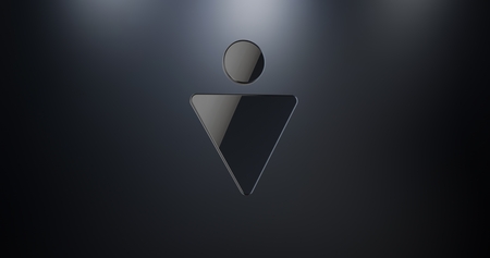 Gents Sign Black 3d Iconの写真素材