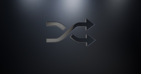 Random Shuffle Black 3d Iconの写真素材