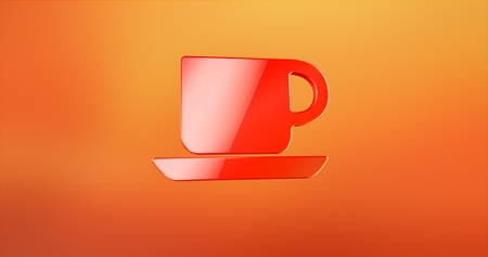 Office Mug Red 3d Iconの写真素材