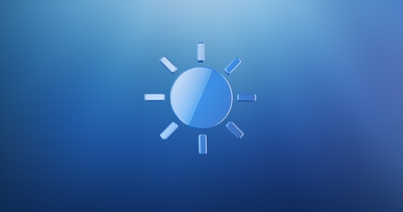 Sun Weather Blue 3d Iconの写真素材
