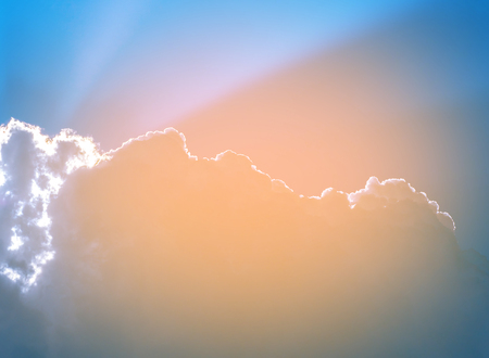 Dramatic view sky, Clouds at sunset, backgroundの写真素材