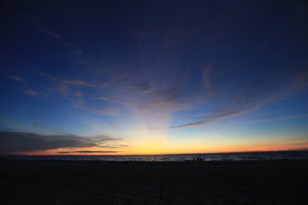 Sunset at the beachの写真素材