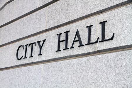 City Hall Signの写真素材