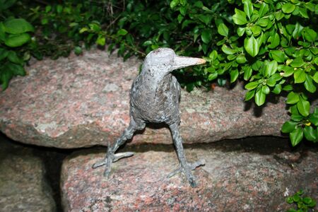 Stone no name bird sculpture in parkの写真素材